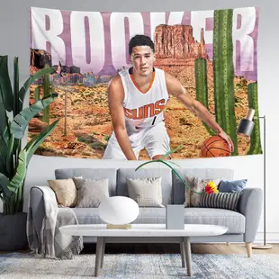 Devin Booker德文布克籃球球星寫真周邊裝飾背景布海報掛布掛毯畫 簡約現代 (4.4折)