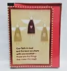 VTG Trim A Home Christmas Cards K-MART PRIMITIVE ANGEL PRINT- 16 ct/ENVELOPE New