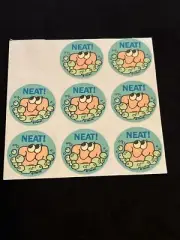 Vintage 80’s Trend Matte Soap “NEAT!” Scratch & Sniff Stickers