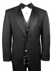 Sizes 34-64 Reg. 2-Piece Tuxedo with Flat Front Pants