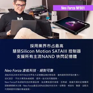 凌航Neo Forza NFS011 128GB 256GB 512GB 1TB SATA3 2.5吋 SSD 固態硬碟