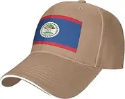 [SSIULUS] Belize Flag Casquette Cap Hats,Trucker,Baseball Cap with Snapback,Perfect for Summer,Golf