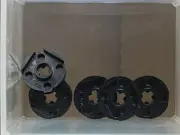 LEGO Parts - Black Plate Round 2 x 2 w Axle Hole - No 4032 - QTY 5