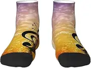 [JBYJBX] Piano Violin Music Notes Print Adult Socks Womens Mens Workout Thermal Cozy All-Season Gift Holiday Articles Use