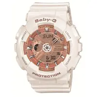 在飛比找松果購物優惠-【CASIO】BABY-G街頭率性風格腕錶-白x玫瑰金 (B