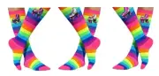 Roller Skating Unicorn Socks Rainbow Knee High Leggings Derby Glow Skate Party