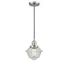Innovations LED SM Oxford 8" Mini Pendant, 201C BN/Seed - 201C-SN-G534-LED