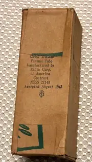 Vintage RCA CRC 1625 Tube Sealed Box 1943 WW2 NOS/NIB