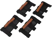 X AUTOHAUX Roll Bar Grab Handles for Jeep Wrangle 1955-2023 Grip Handle Holder Nylon PVC Orange 4 Pcs