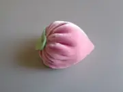 Pink Pincushion Velvet Strawberry Pin Keep Needle Sharpening Emery Handmade