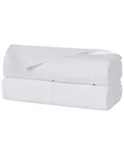 Superior Set of 2 Mile Smart Twist Cotton Medium Weight Solid Broad Border Bath Sheets
