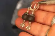 Silver Tulasi earrings Mahaprasad from Vrindavan, Radhe Style, Hare Krishna