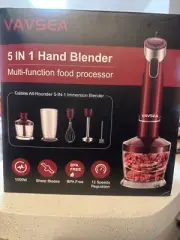 Vavsea 5 in 1 Hand Blender, 12-Speed Multi-Function Handheld Stick Blender wi