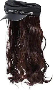 Healvian Hat Headband Hair Ribbon Curly Wigs Bonnet for Curly Hair Hats Hair Ties Brown Wig Curly Wig Hat Women Wig -piece Wig Hair Accessories Long Curly Wig High Temperature Wire