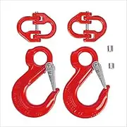 2X (8mm Hammerlock+ 6mm Eye Sling Hook) Caravan Trailer Chain Connecting Extend for Caravan, Trailer, Lifting, and Towing