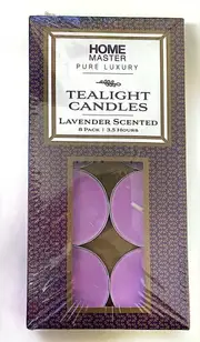 Home Master 8PCE Tealight Candles Home Decor Party Wedding Lavender Scented