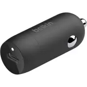 Belkin BOOSTCHARGE 30W Fast Car Charger, Compact Design w/USB-C Power Delivery Port, Universal Compatibility for iPhone 14, Galaxy S23, Note Series, and More - Black