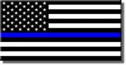 Blue Lives Matter, Thin Blue Line Picture on Stretched Canvas, Wall Art Décor, R