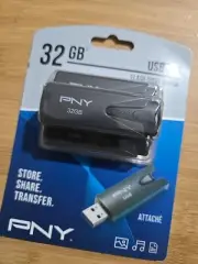 PNY Attache 3- 32GB USB Flash Drive - PFD32GX3ATT-GE Store Share Transfer