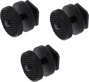 QUMIIRITY 3pcs Tripod Accessories Hot Bracket Tripod Screw Adapter for Rig Cold Shoe Flash Stand DSLR Camera Rig Supply Adapter for Light Stand Cold Shoe Mount Tripod Adapter Black Metal