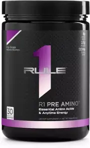 R1 Pre Amino Energy Boost Supplement 252 G, Juicy Grape (30 Servings)