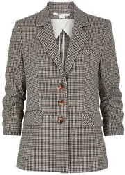 Veronica Beard Berkshire Houndstooth Woven Blazer - Black - 8 8