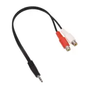 RC35212AK 12 Inch 3.5mm Male to 2 RCA Female Jack Stereo Audio Y-Cable Adapter