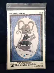 Mouse Sewing Applique Pattern The Crafty Critter 219 Vintage 1985 New