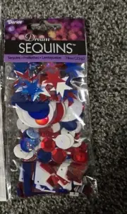 Darice Sequins Red, White, Blue