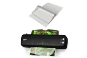A3 Paper Hot Laminator Office Business Home w 50 Plastic Pouch Laminating Sheets