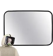 Rear Seat Mirror for Babies, Car Mirror for Babies, Shatterproof Car Seat Mirror, Large, Clear Vision, Baby Rear View Mirror, Adjustable Rear View Mirror for Baby Seats