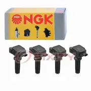 4 pc NGK Ignition Coils for 2018 Jaguar F-Type 2.0L L4 Spark Plug Wire Boot id (for: Jaguar)