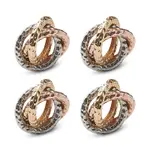 Kim Seybert Trinity Napkin Ring in Multi, Set of 4 in a Gift Box
