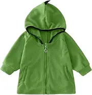 [CsgrFagr] Toddler Boys Girls Winter Windproof Cartoon Dinosaur Coat Jacket Kids Warm Fleece Outerwear Jacket Girls Wind