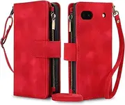 Phone Filp Case Compatible With Google Pixel 6A Case， Stand Function Magnetic Wallet Leather Wallet Flip Cover Wallet Case With 9 Card Holders, Suitable Compatible With Google Pixel 6A Protective Case