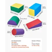 Foam Climbing Blocks Set for Toddlers and Preschoolers 5 Piece Soft Play Fitness