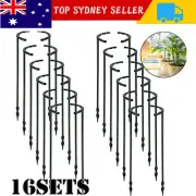 16X Stakes Plant Support Stand Frame Garden Climbing Trellis Flowers Stand Cage
