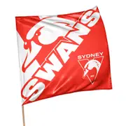 Sydney Swans AFL Square Supporter Flag Banner with Pole
