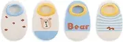 [ANIMQUE] 4 Pairs Baby Socks Toddler Floor Crawling Non-Slip Socks Children Boys Girls Thin Low Cut Ankle Socks Cute Cartoon Socks with Handles, 4 pairs of blue bear 14004, 1-3 Years
