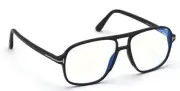 Tom Ford Reading Glasses TF 5737-B 002 56-15 Matte Black Aviator Frames Readers