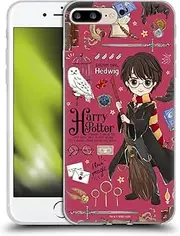 Head Case Designs Officially Licensed Harry Potter Harry Pattern Deathly Hallows XXXVII Gel Case [Military Grade Protection] Compatible with Apple iPhone 7 Plus/iPhone 8 Plus