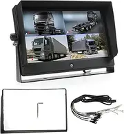 Backup Camera Monitor, Wireless Carplay Reverse Display Screen, 10.1 Inch Touchscreen Rearview System Kit for Vehicle