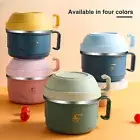 1.8l Bento Container Double Layer Storage Office Anti-leak Soup Cup Instant