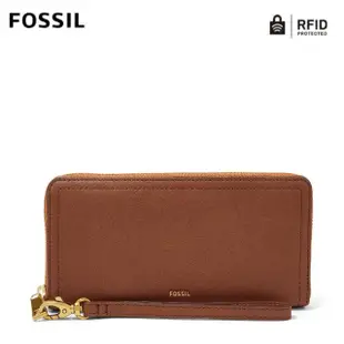 【FOSSIL 官方旗艦館】Logan 咖啡色多層真皮拉鍊長夾SL7831200