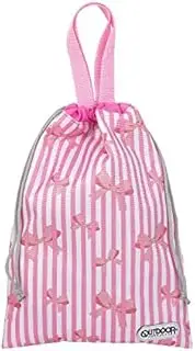 e-mono(イーモノ) Outdoor Shoe Bag, Handbag, Small Item, Drawstring Style, Stylish, Brand, Shoes Bag, Kindergarten, Elementary School, Athletic Shoes, Cute, Kids, Kids, Outdoors, Boys, Girls, Boys, Pink Ribbon, one