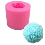立體 單孔 繡花球 玫瑰花球 翻糖蛋糕模具 手工肥皂 蠟燭模具 巧克力模 皂中皂