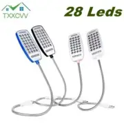 TxxCvv USB LED Light Lamp 28 LEDs, Flexible Book Reading Light for Laptop & PC