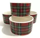 Christmas Holiday Plaid Ramekins Stackable Set of 4 by Bakeshop New in Box