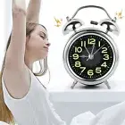 4 In Twin Bell Super Loud Alarm Clock Glow Digits With Nightlight Heavy Sleeper