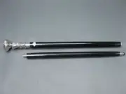 Victorian Style Silver Head Handle Walking Stick Wooden cane 92 cm Handmade Gift